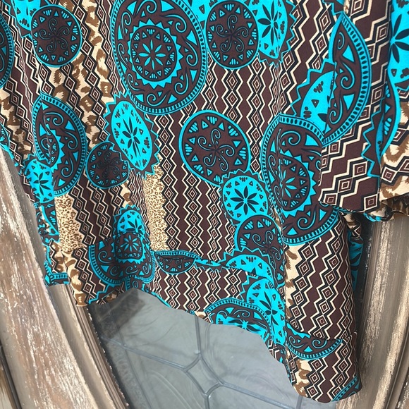 Only 9 Turquoise Boxy Blouse! Size XL - Picture 3 of 5